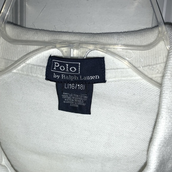 NWOT! Ralph Lauren Kid’s Polo Shirt. Size Large. White. Gorgeous - Picture 7 of 10
